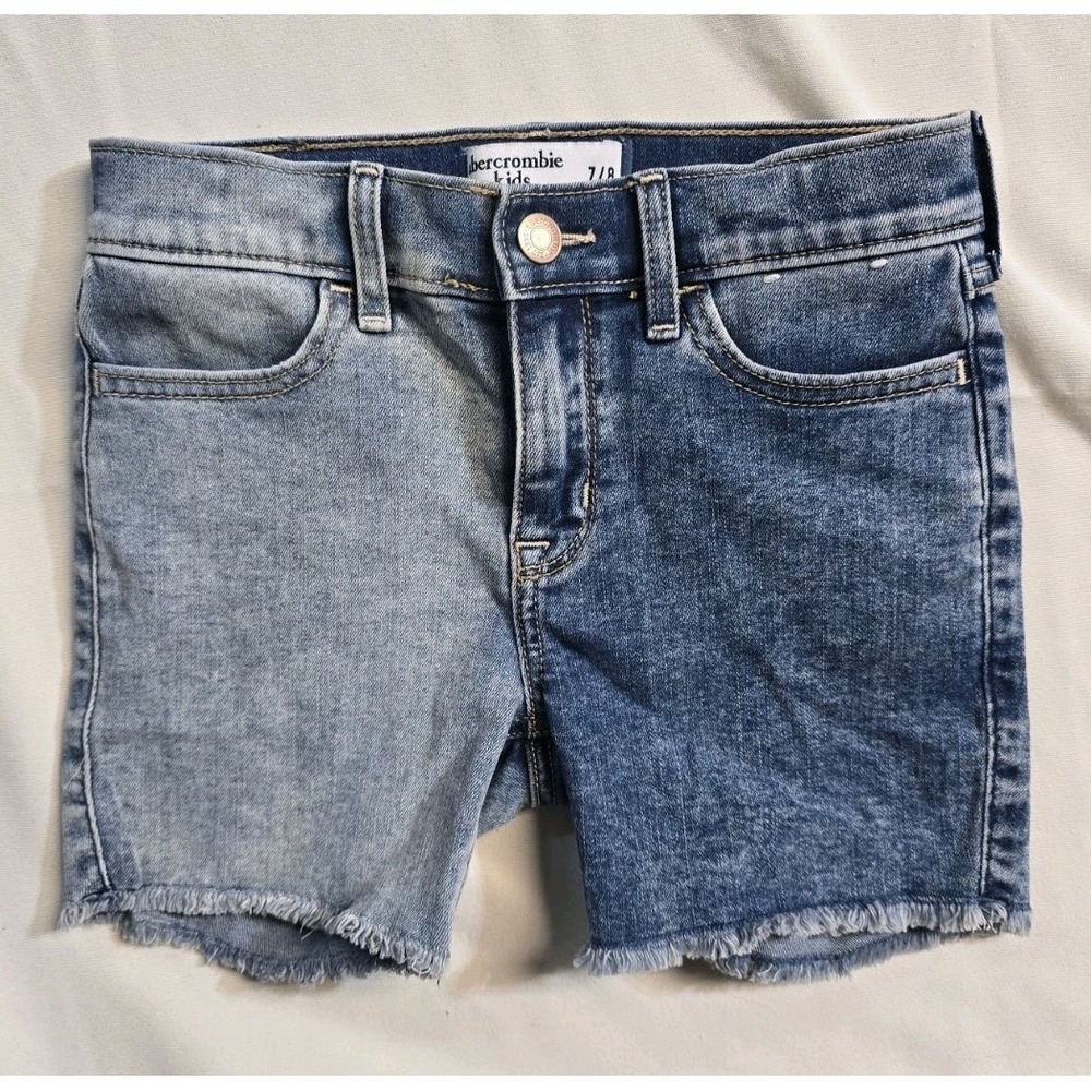 Abercrombie Kids Girls Hirise Bike Short Shorts Denim Black 7-8